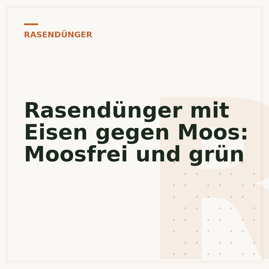 Rasendünger mit Eisen gegen Moos: Moosfrei und grün