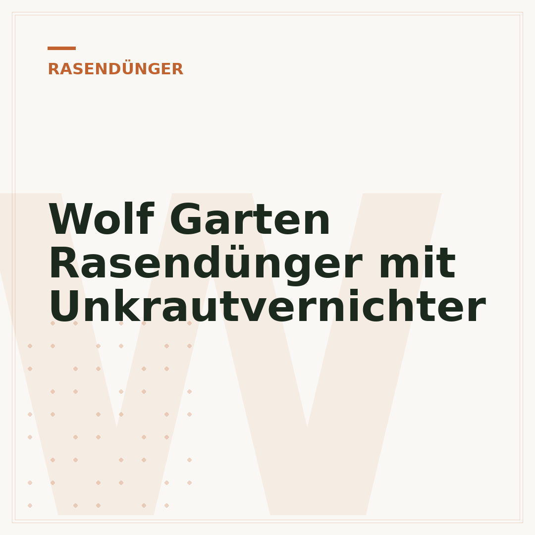 Wolf Garten Rasendünger mit Unkrautvernichter