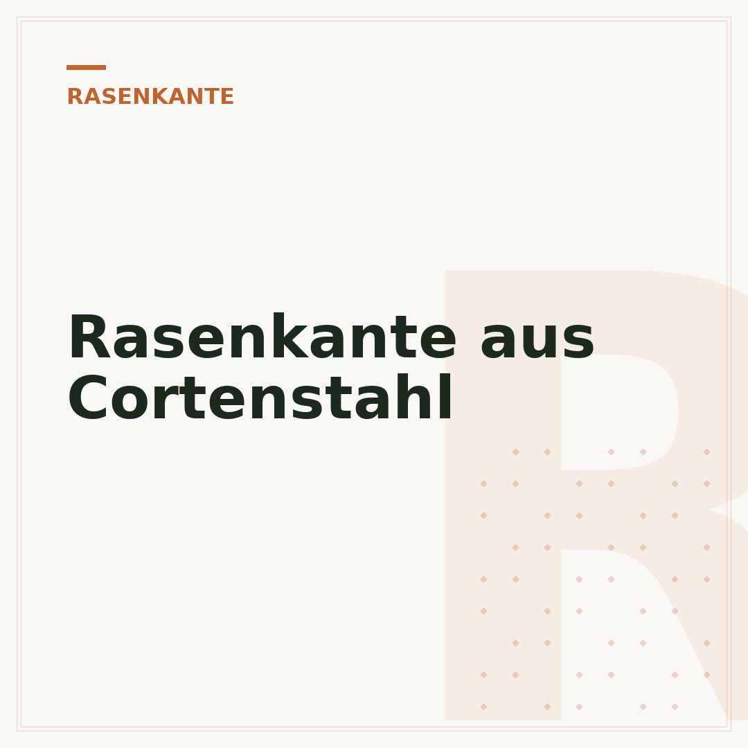 Rasenkante aus Cortenstahl