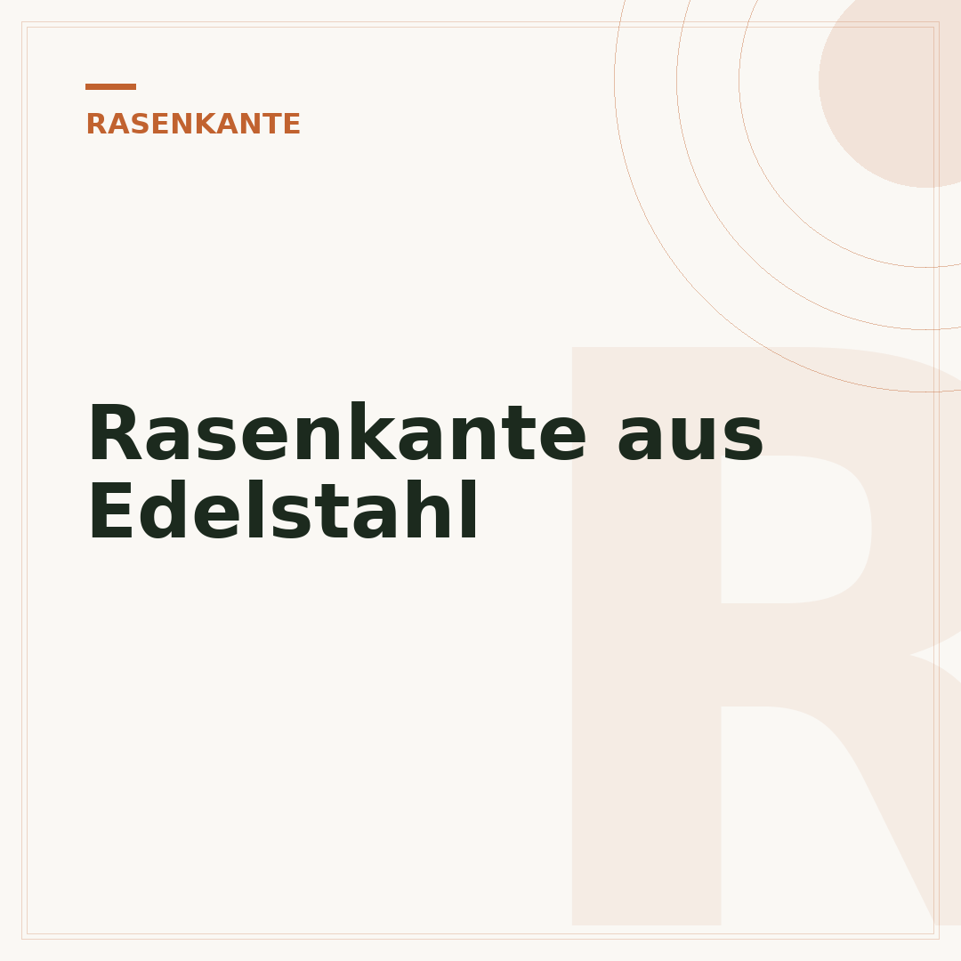 Rasenkante aus Edelstahl