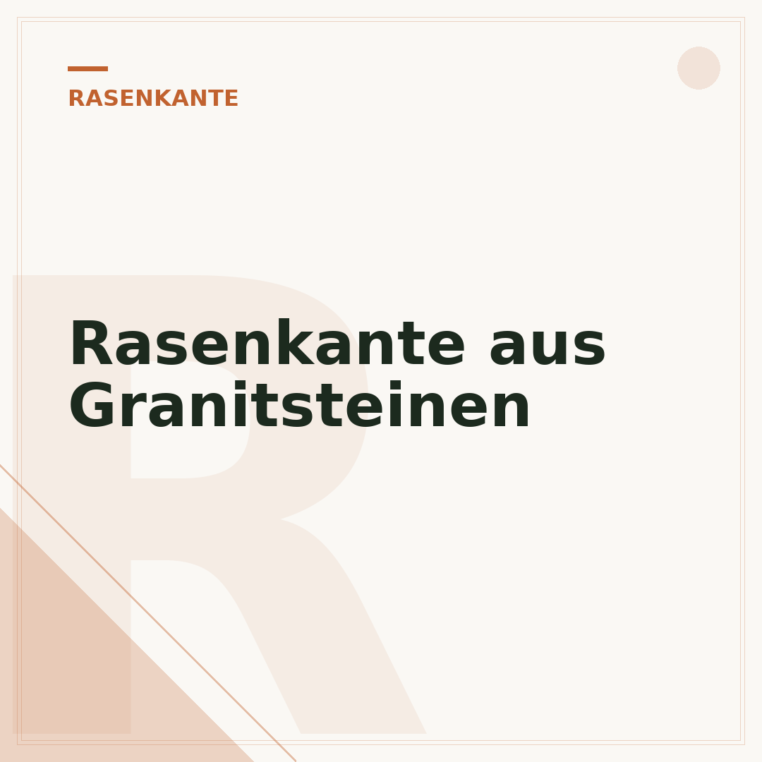 Rasenkante aus Granitsteinen