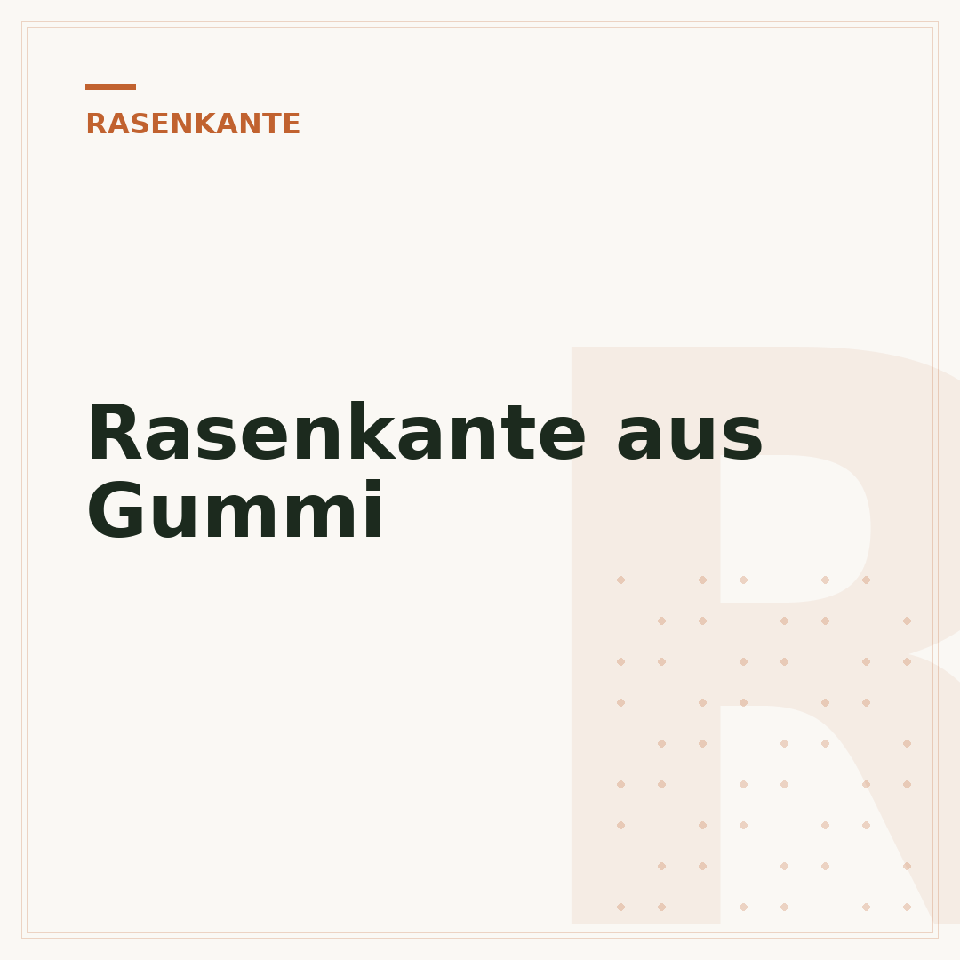 Rasenkante aus Gummi