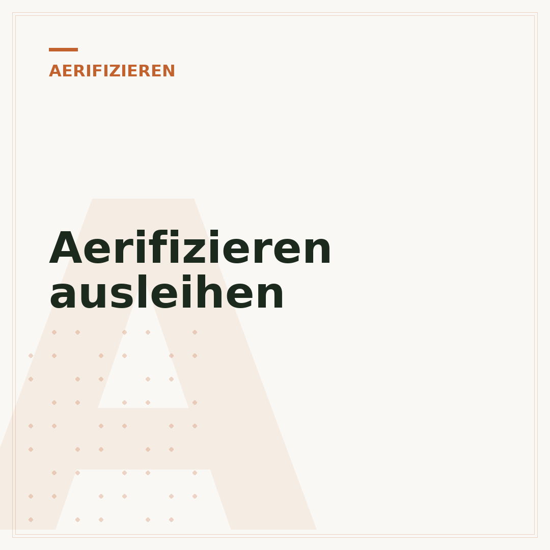 Aerifizieren ausleihen