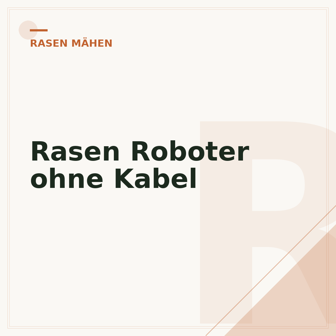 Rasen Roboter ohne Kabel