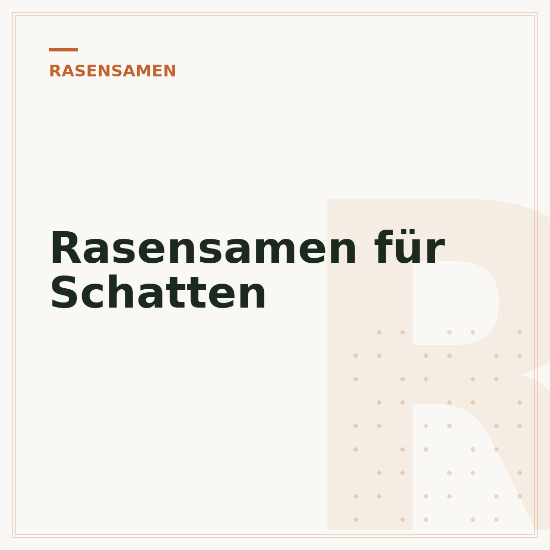 Rasensamen für Schatten