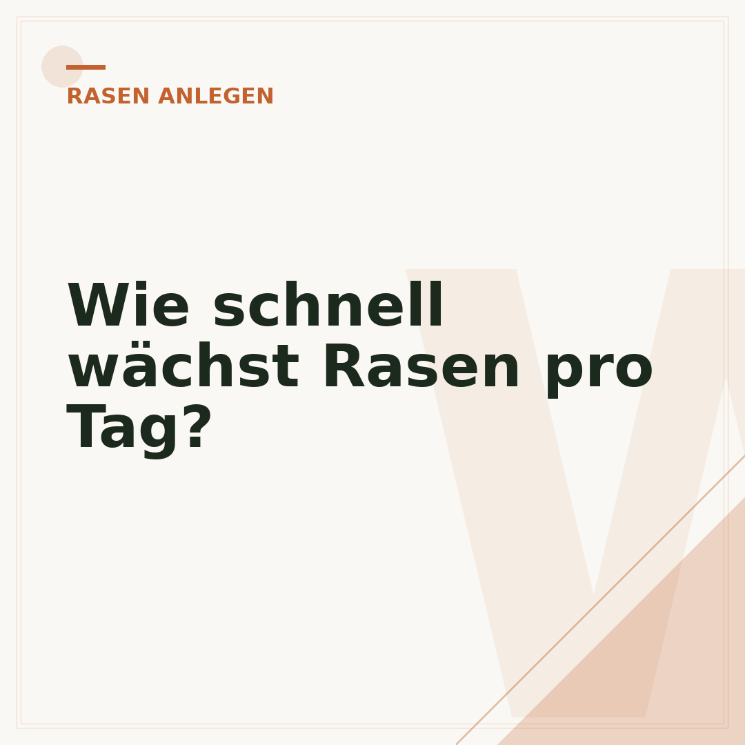 Wie schnell wächst Rasen pro Tag?