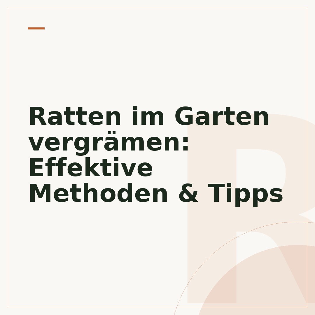 Ratten im Garten vergrämen: Effektive Methoden & Tipps