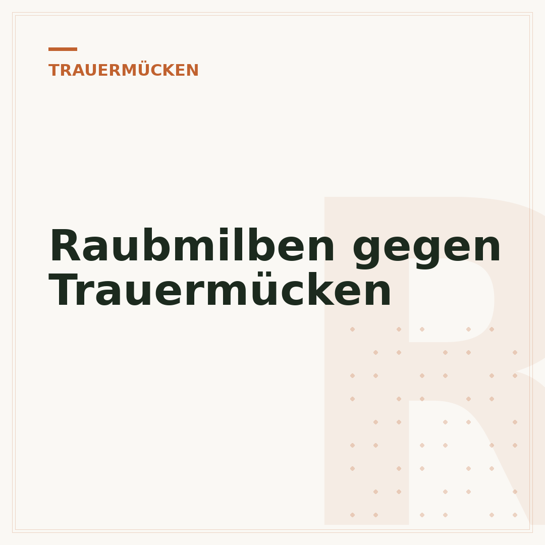 Raubmilben gegen Trauermücken