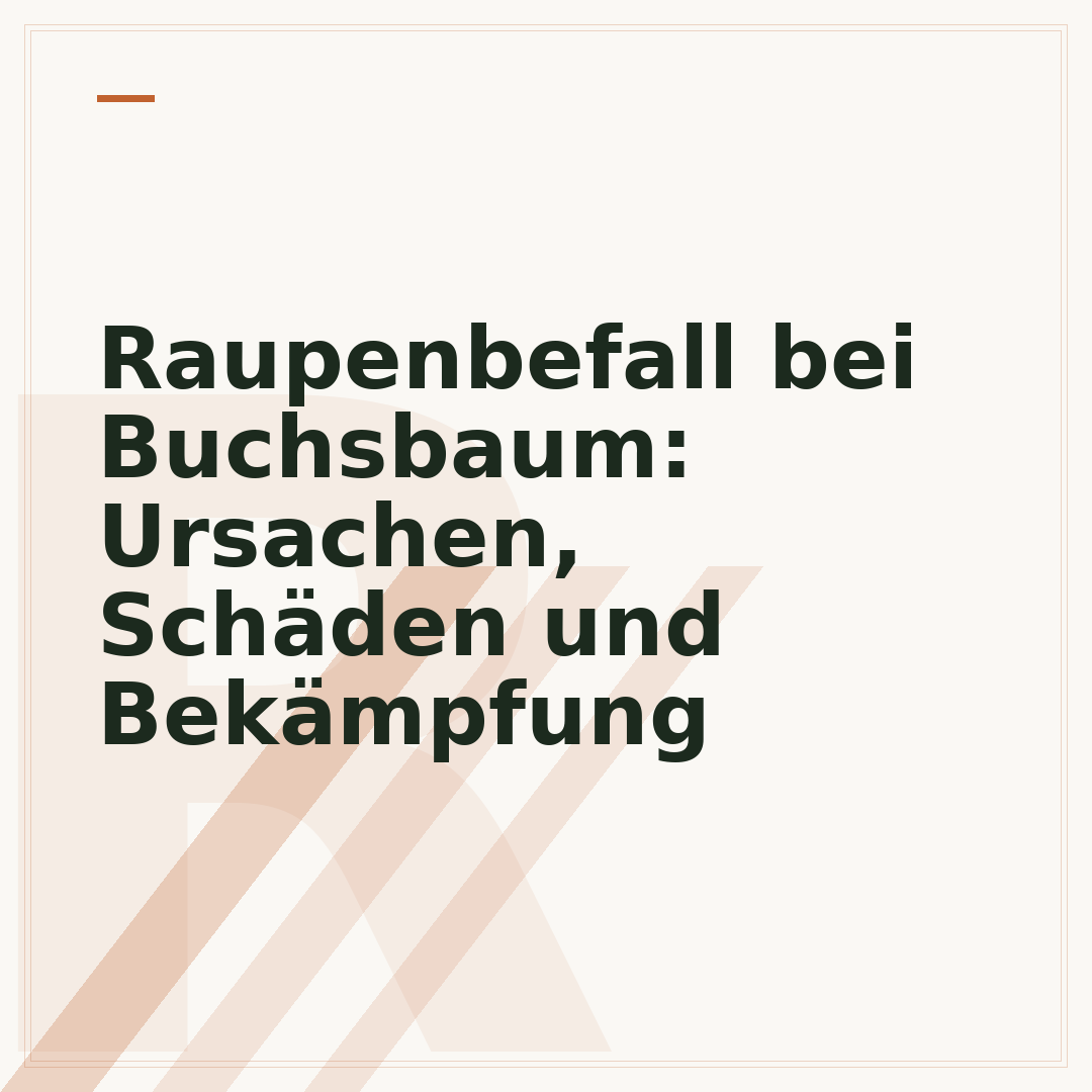 Raupenbefall bei Buchsbaum: Ursachen, Schäden und Bekämpfung