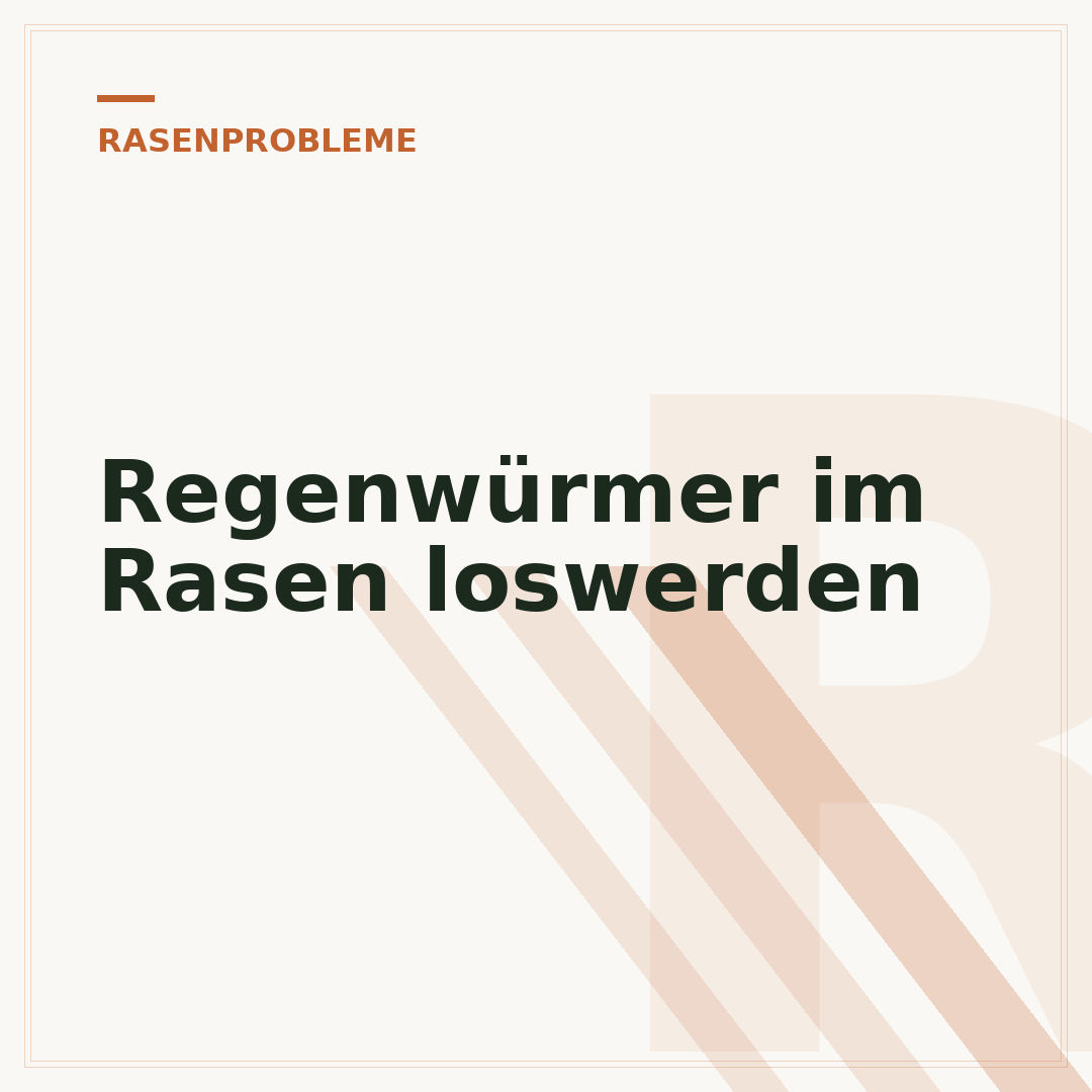 Regenwürmer im Rasen loswerden