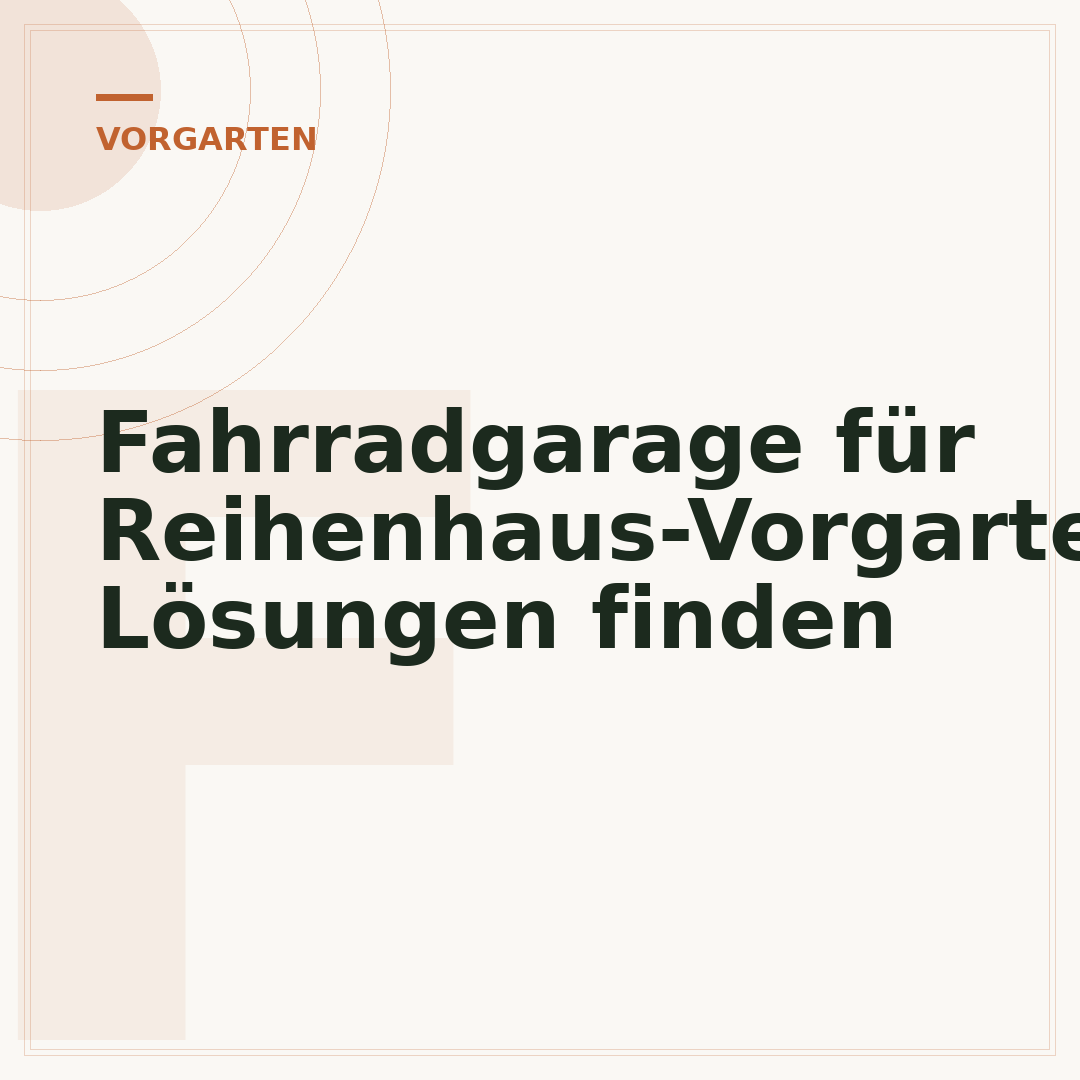 Fahrradgarage für Reihenhaus-Vorgarten: Lösungen finden