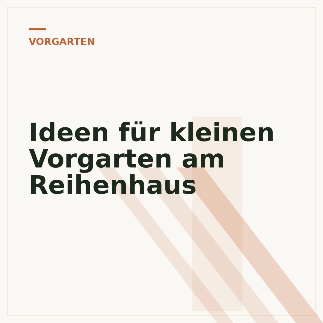 Ideen für kleinen Vorgarten am Reihenhaus