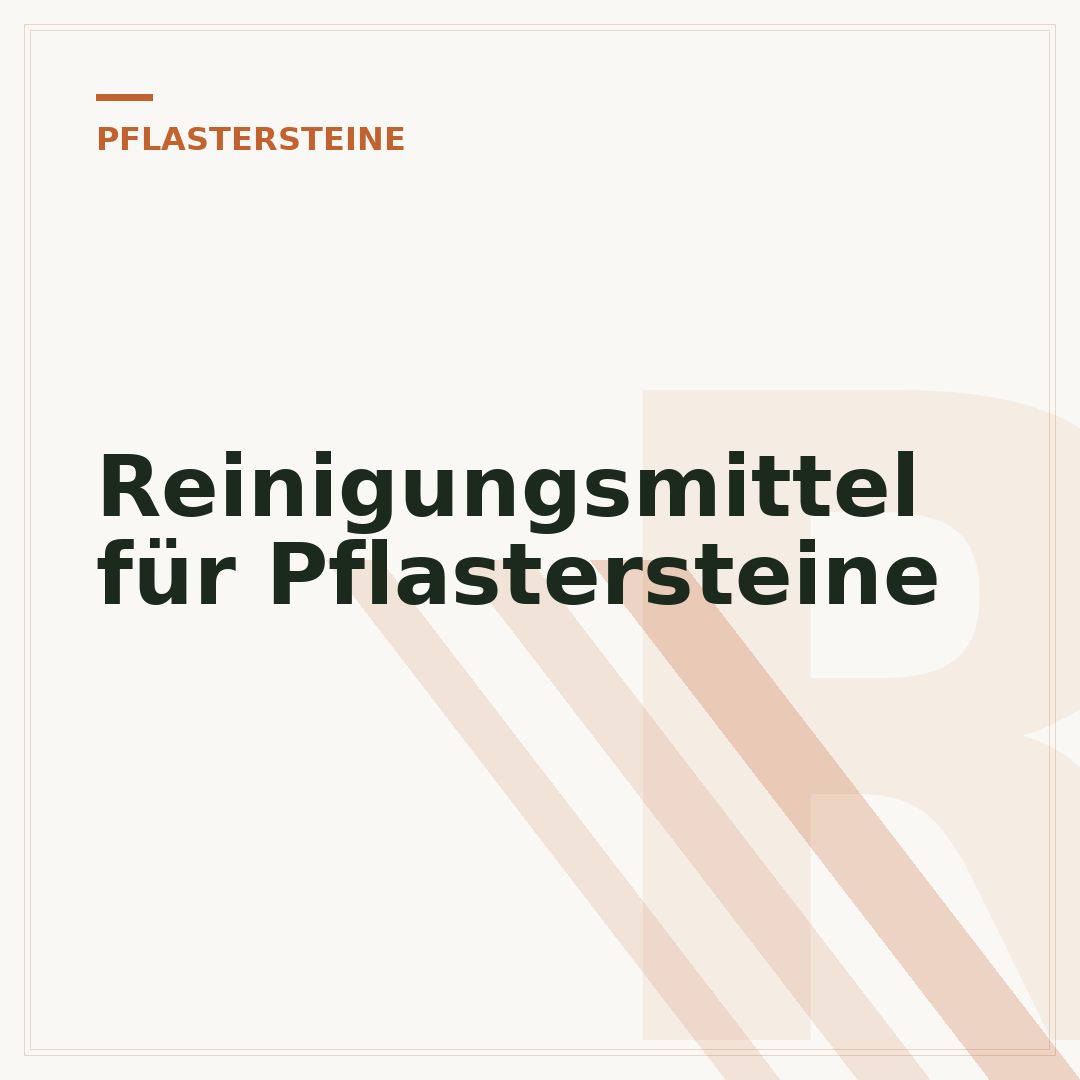 Reinigungsmittel für Pflastersteine