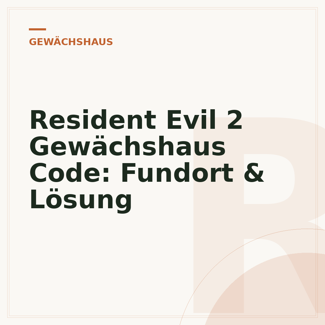Resident Evil 2 Gewächshaus Code: Fundort & Lösung
