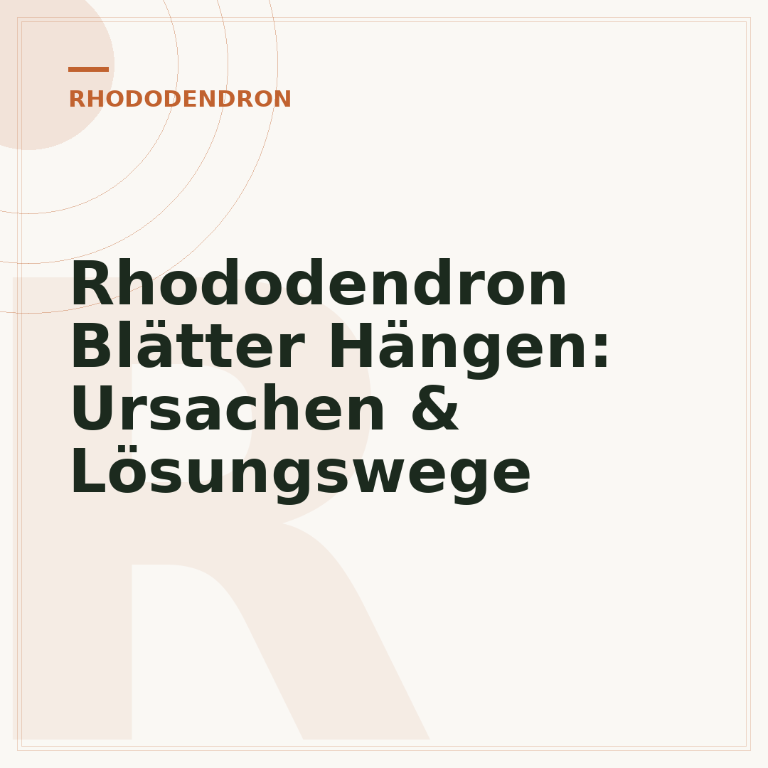 Rhododendron Blätter Hängen: Ursachen & Lösungswege