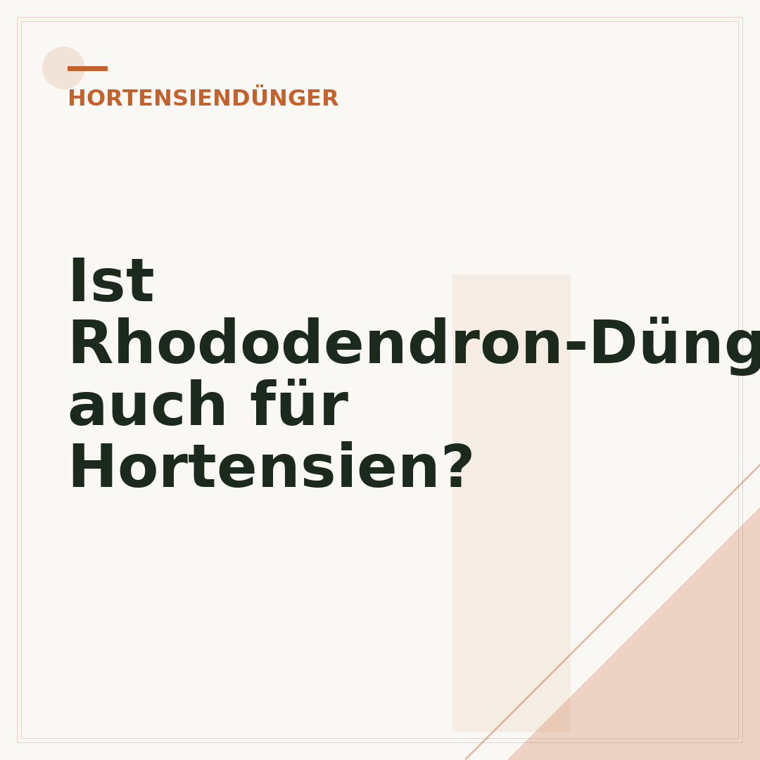 Ist Rhododendron-Dünger auch für Hortensien?