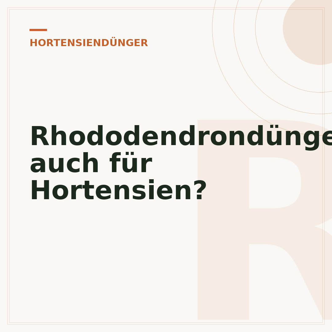Rhododendrondünger auch für Hortensien?