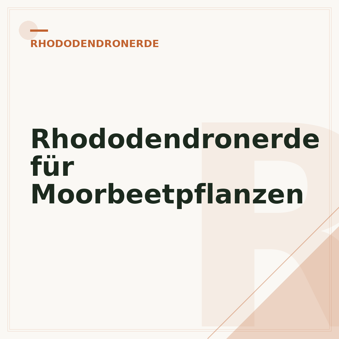 Rhododendronerde für Moorbeetpflanzen