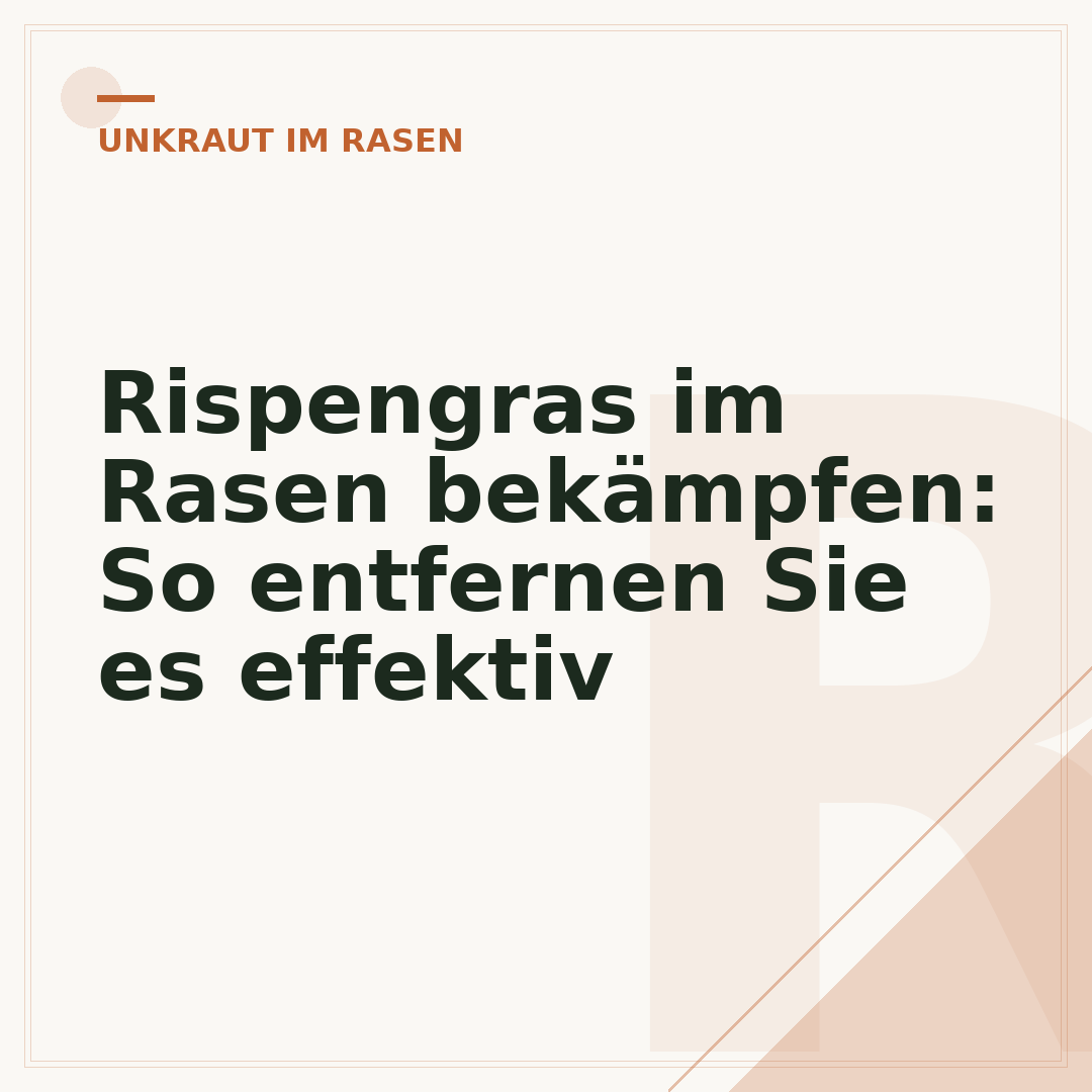 Rispengras im Rasen bekämpfen: So entfernen Sie es effektiv