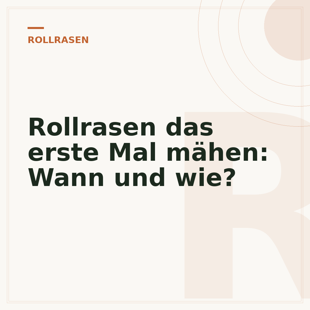 Rollrasen das erste Mal mähen: Wann und wie?
