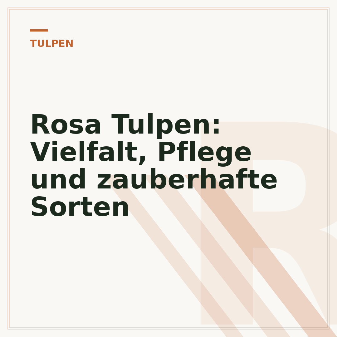 Rosa Tulpen: Vielfalt, Pflege und zauberhafte Sorten