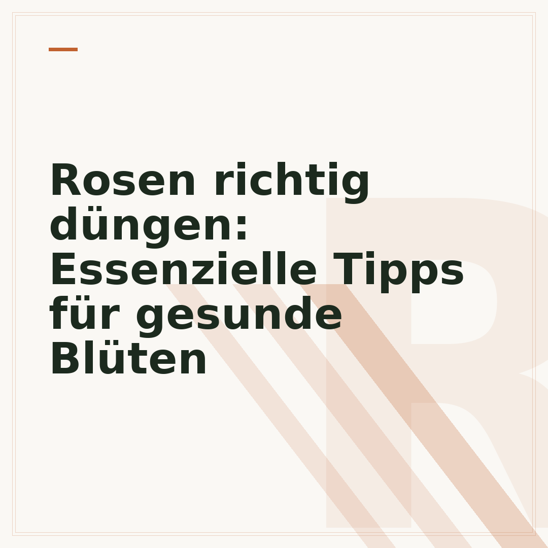 Rosen richtig düngen: Essenzielle Tipps für gesunde Blüten