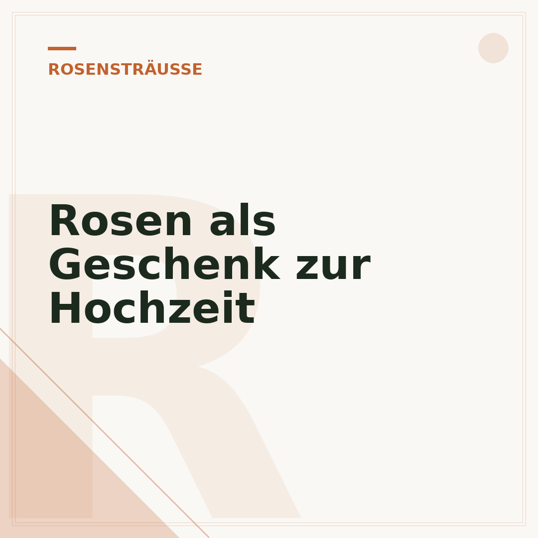 Rosen als Geschenk zur Hochzeit