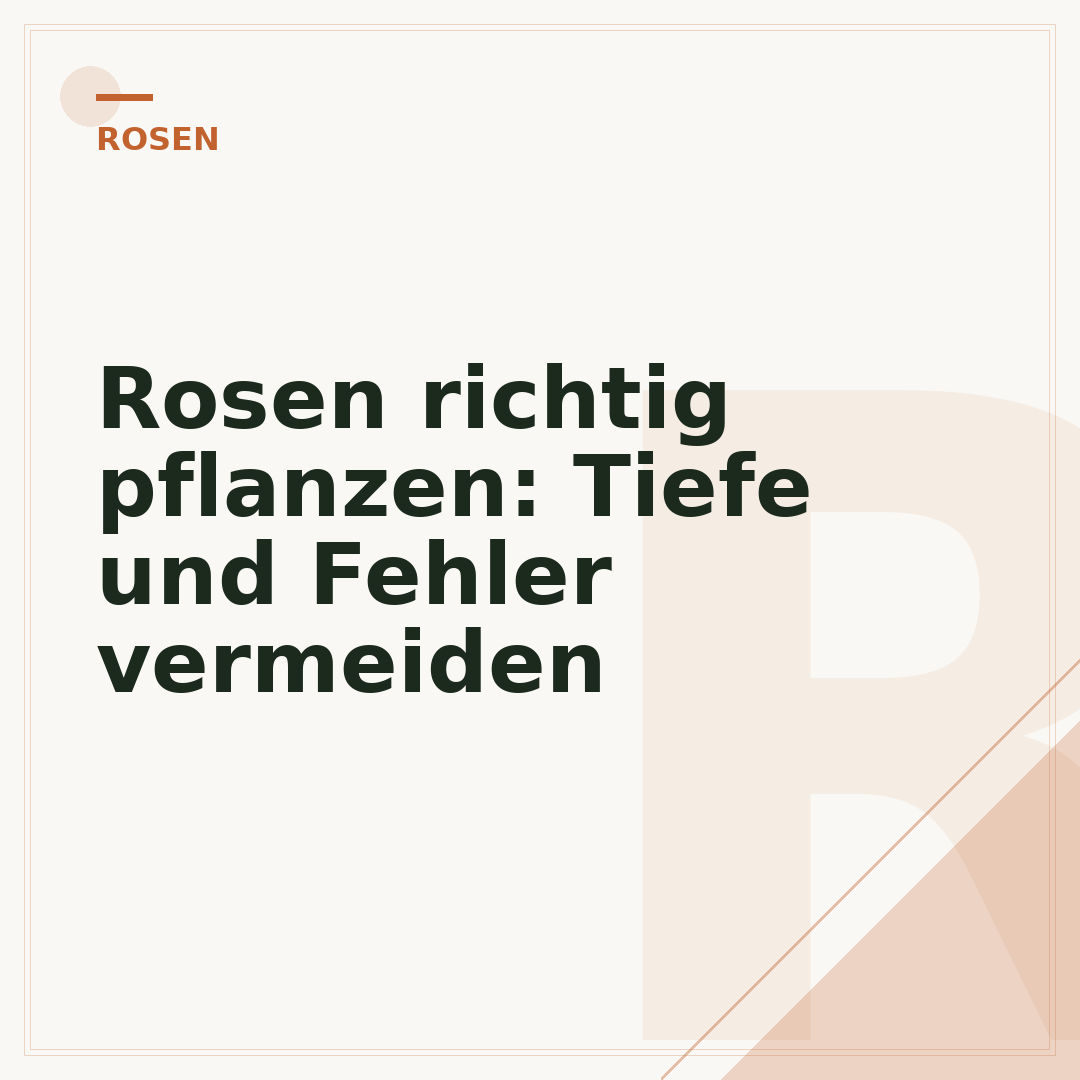 Rosen richtig pflanzen: Tiefe und Fehler vermeiden