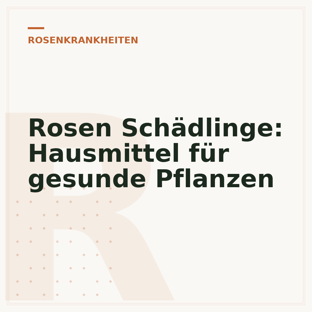 Rosen Schädlinge: Hausmittel für gesunde Pflanzen