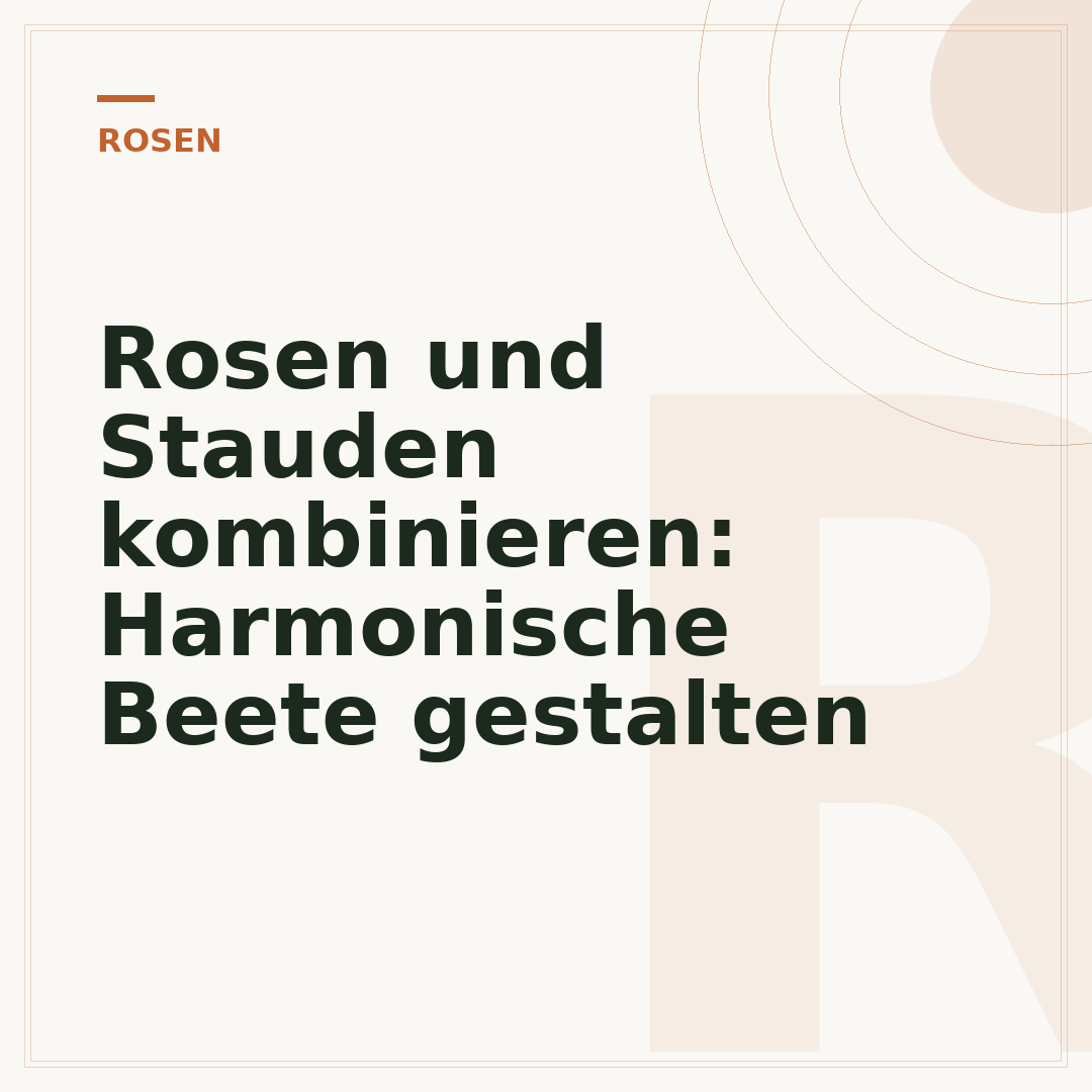 Rosen und Stauden kombinieren: Harmonische Beete gestalten