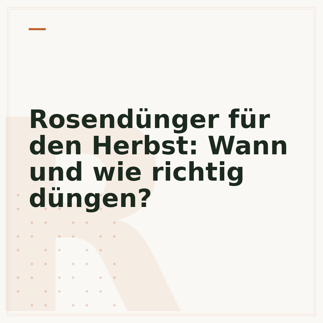 Rosendünger für den Herbst: Wann und wie richtig düngen?