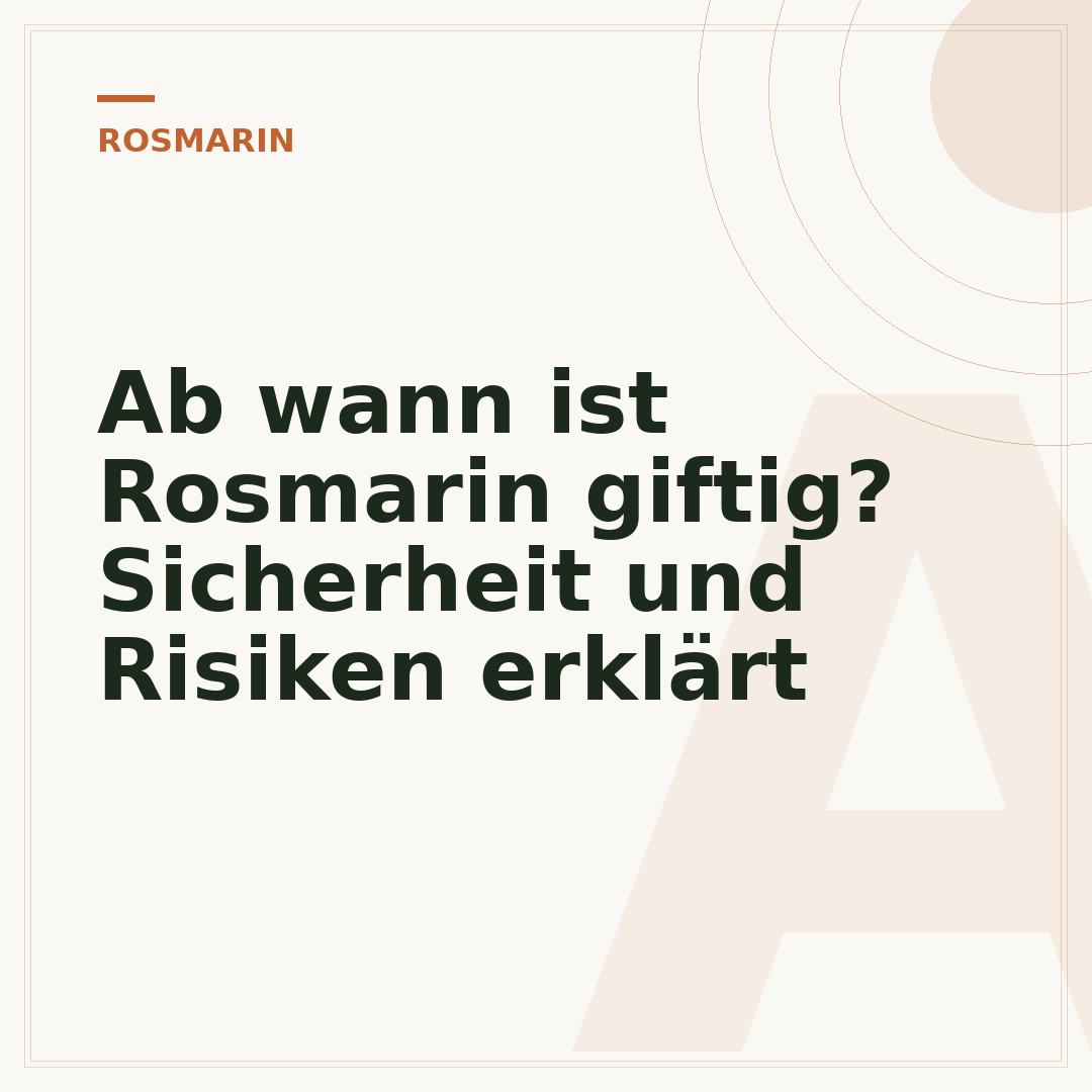 Ab wann ist Rosmarin giftig? Sicherheit und Risiken erklärt