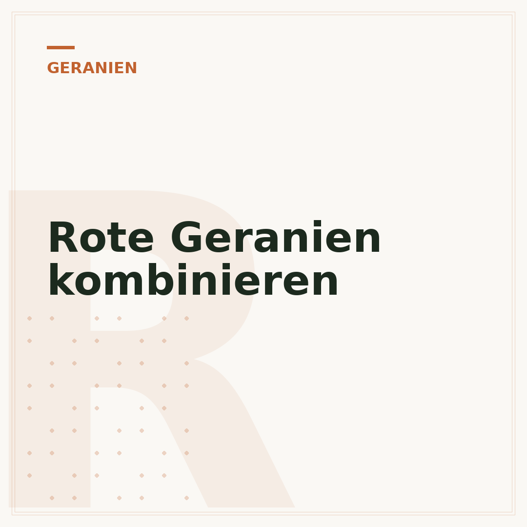Rote Geranien kombinieren