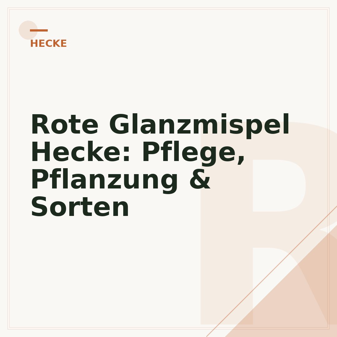 Rote Glanzmispel Hecke: Pflege, Pflanzung & Sorten