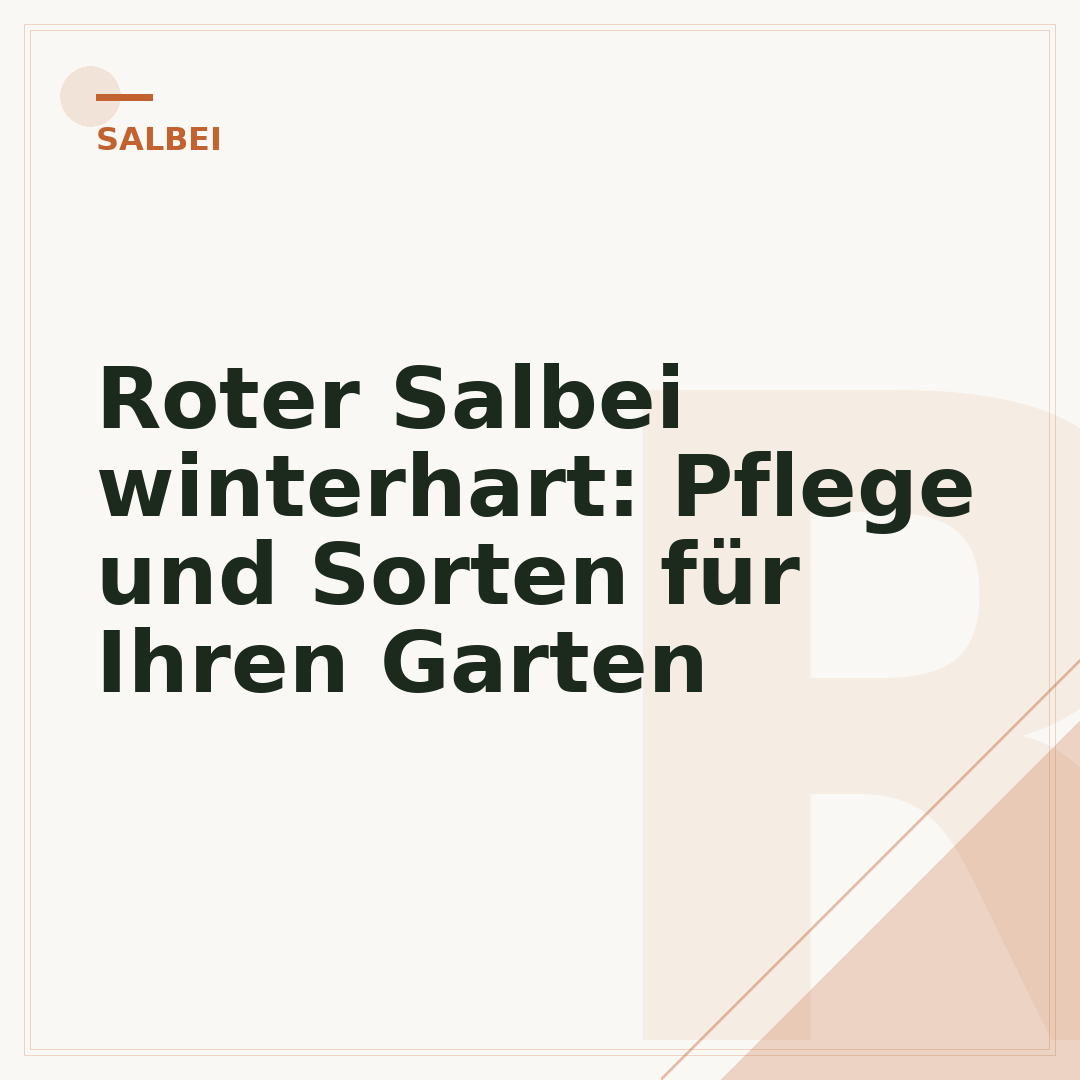 Roter Salbei winterhart: Pflege und Sorten für Ihren Garten
