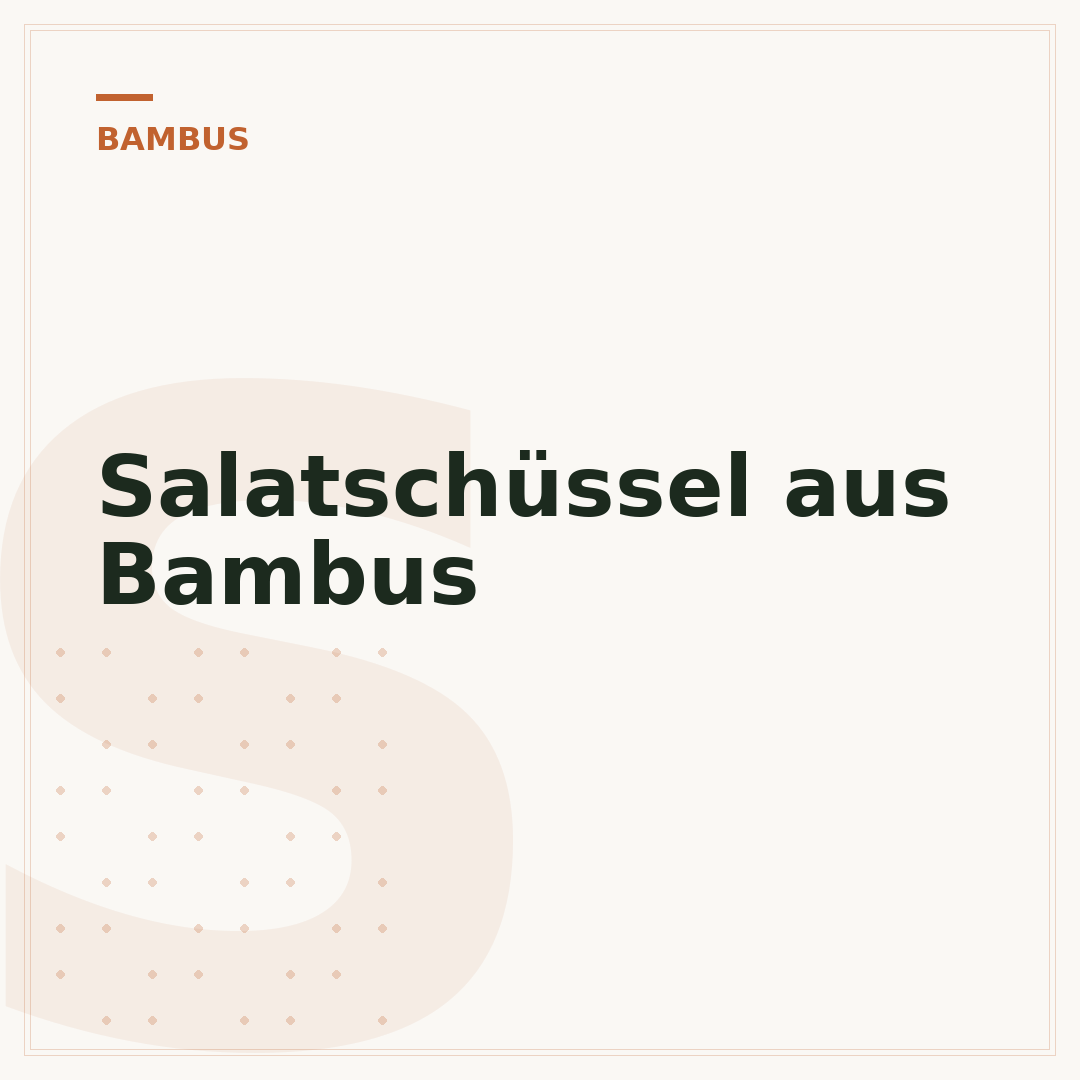 Salatschüssel aus Bambus