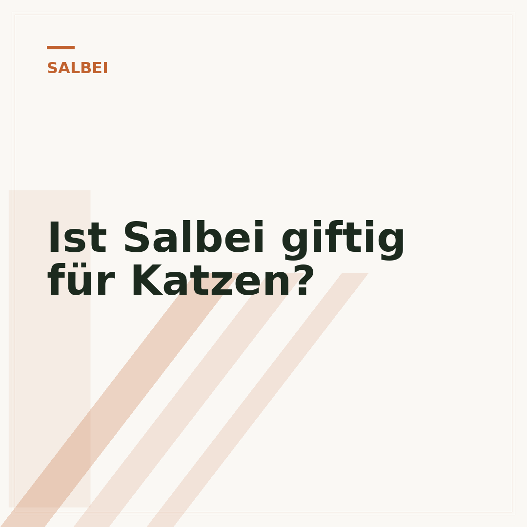 Ist Salbei giftig für Katzen?