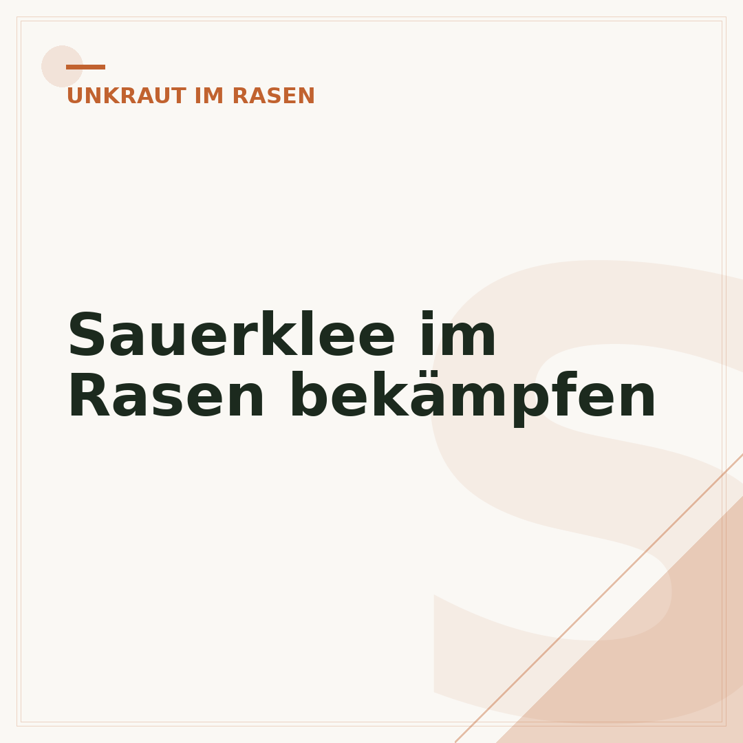 Sauerklee im Rasen bekämpfen