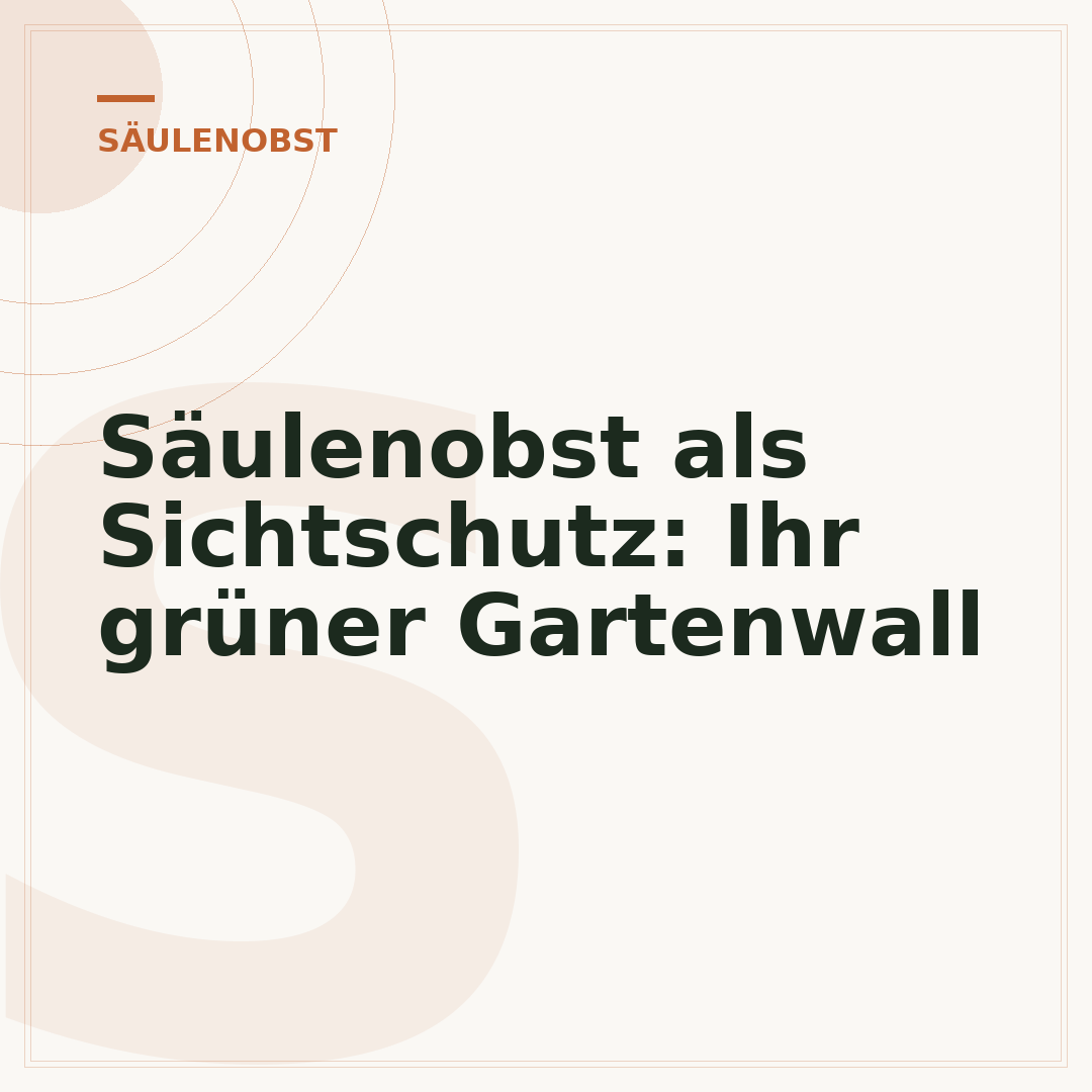 Säulenobst als Sichtschutz: Ihr grüner Gartenwall