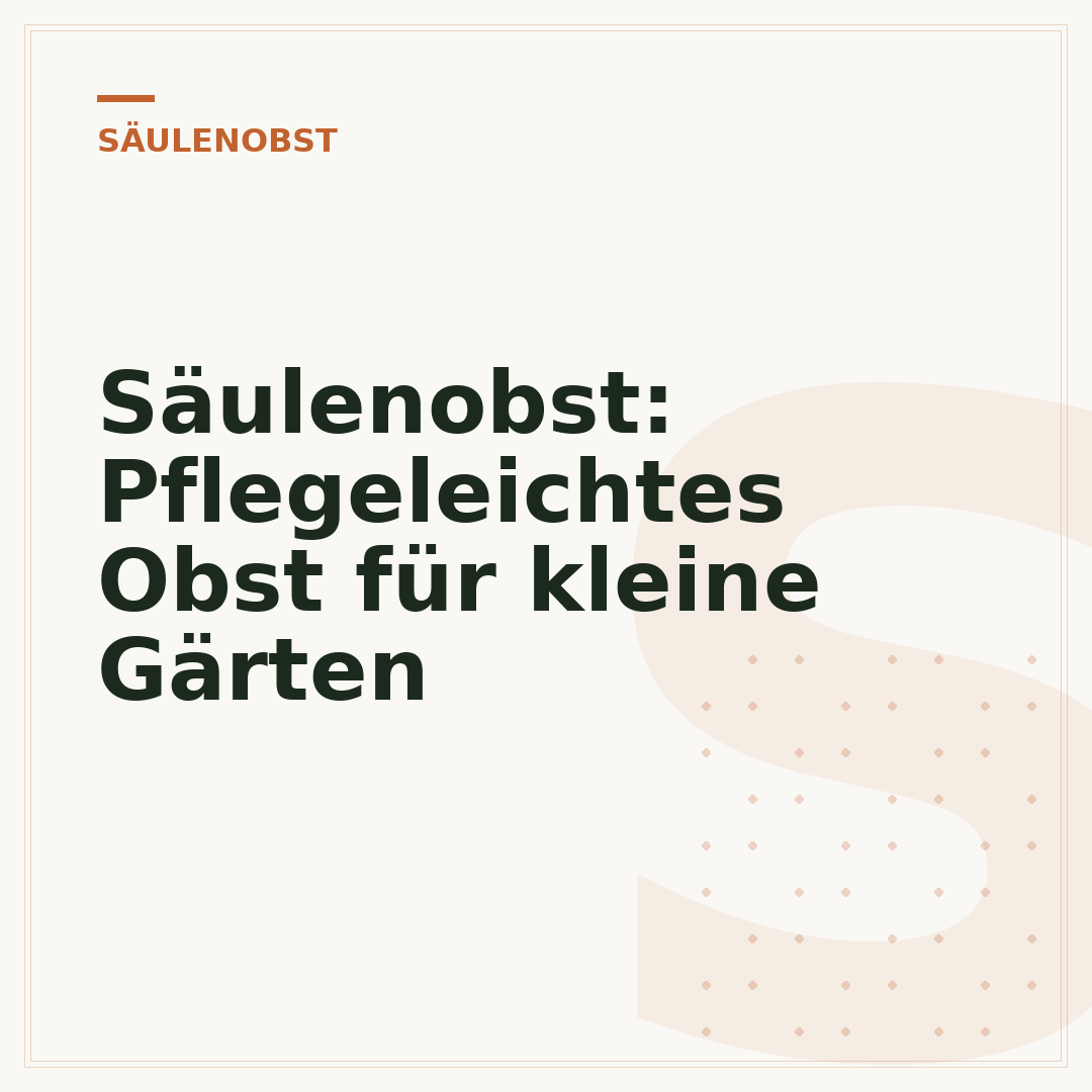 Säulenobst: Pflegeleichtes Obst für kleine Gärten
