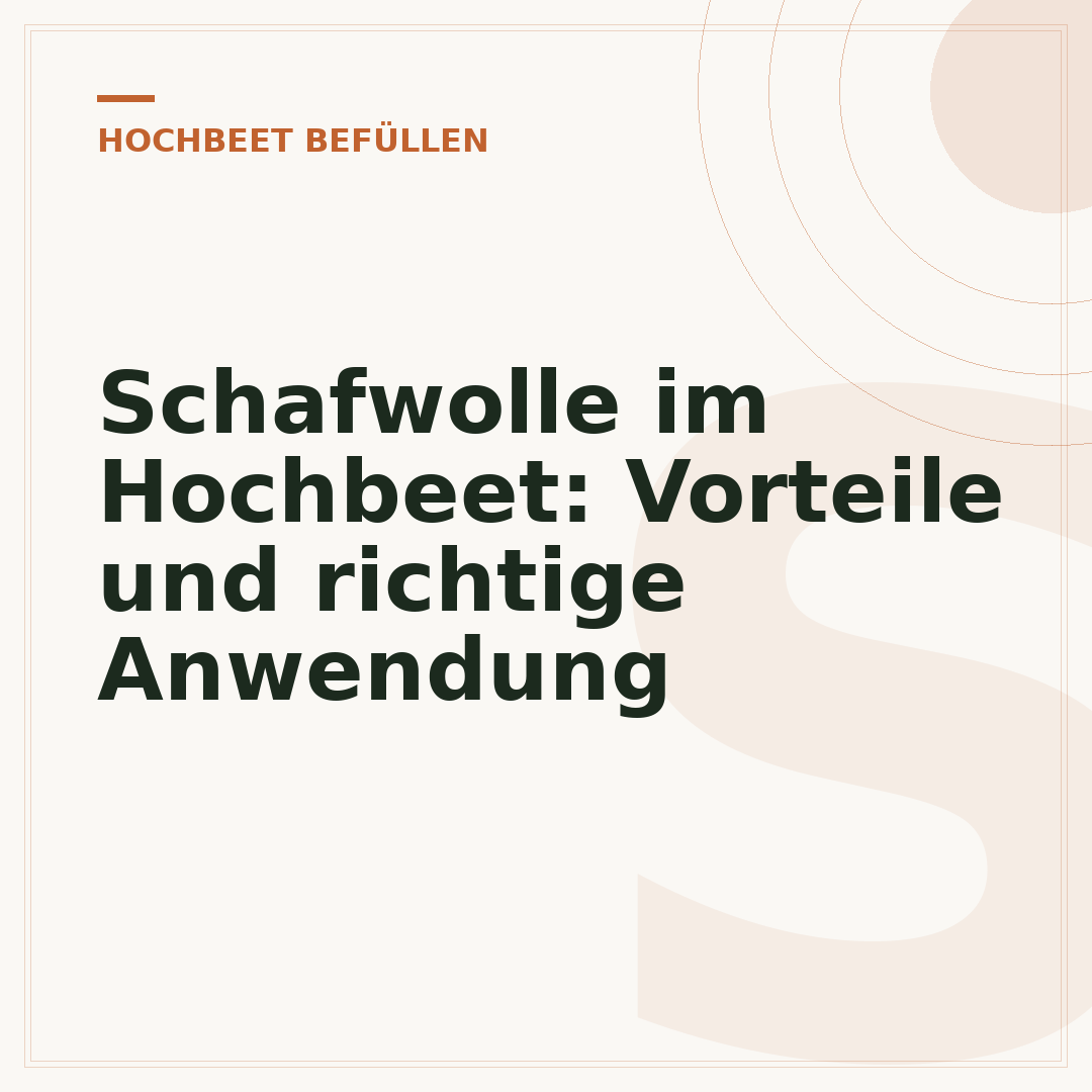 Schafwolle im Hochbeet: Vorteile und richtige Anwendung