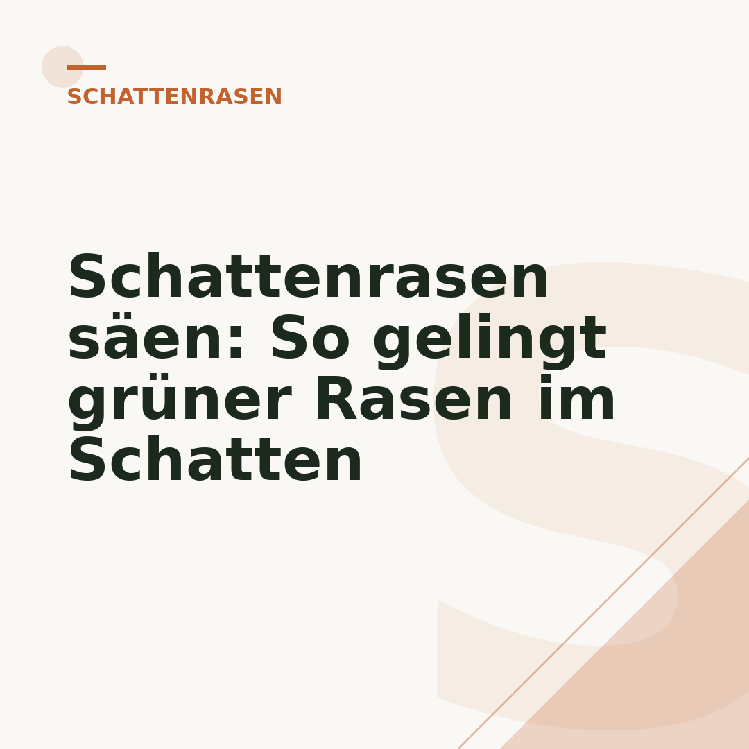 Schattenrasen säen: So gelingt grüner Rasen im Schatten