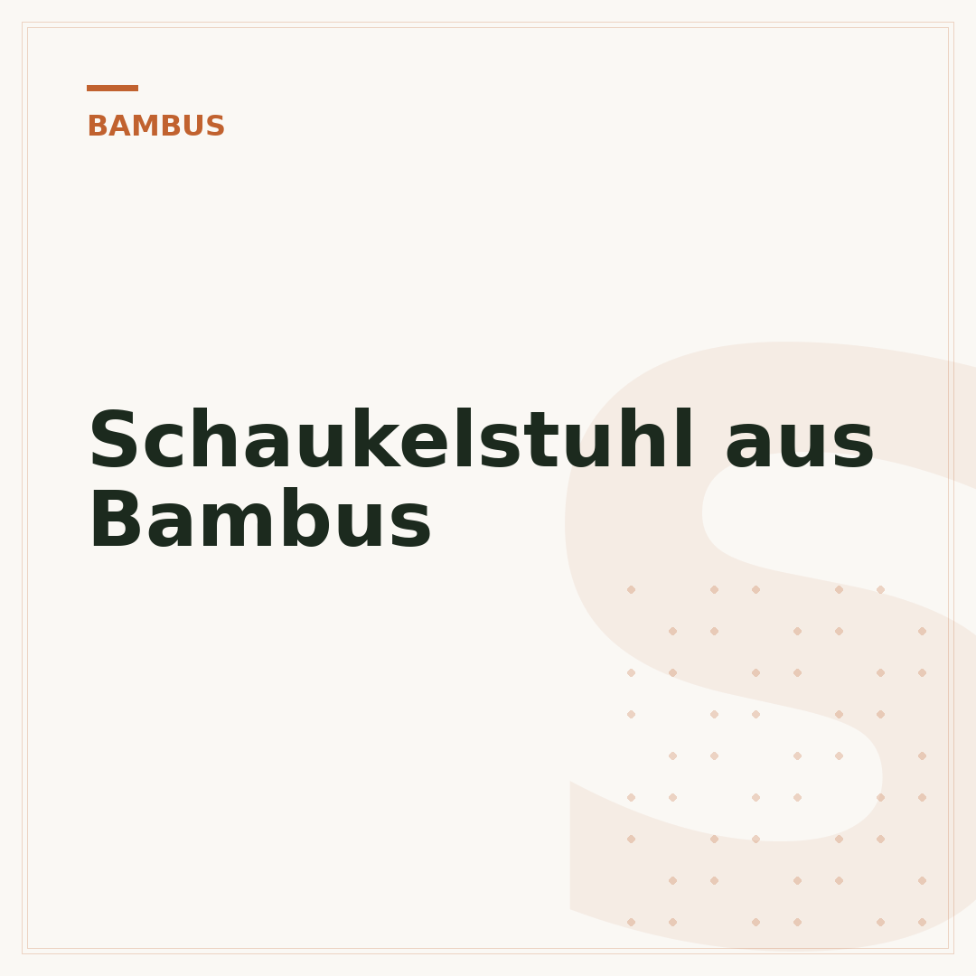 Schaukelstuhl aus Bambus