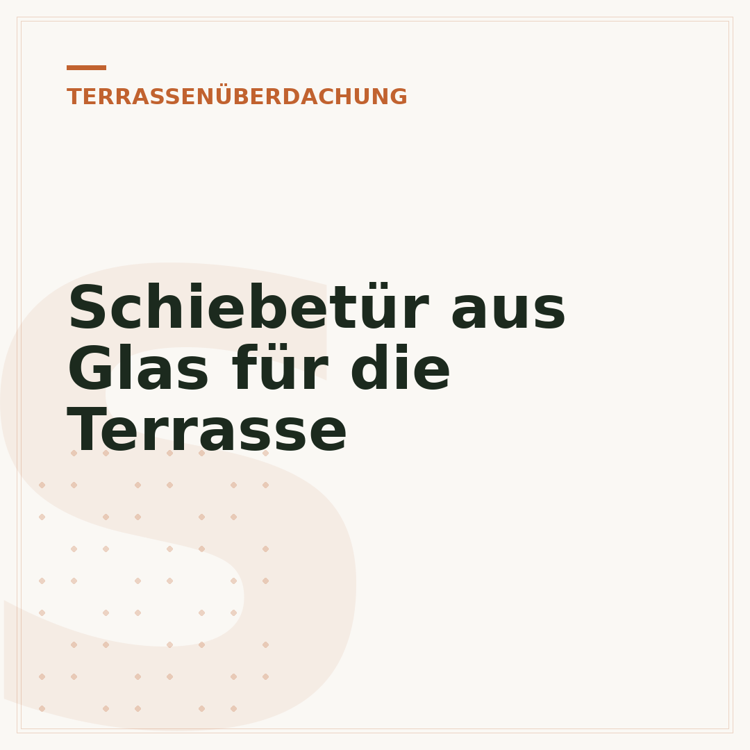 Schiebetür aus Glas für die Terrasse