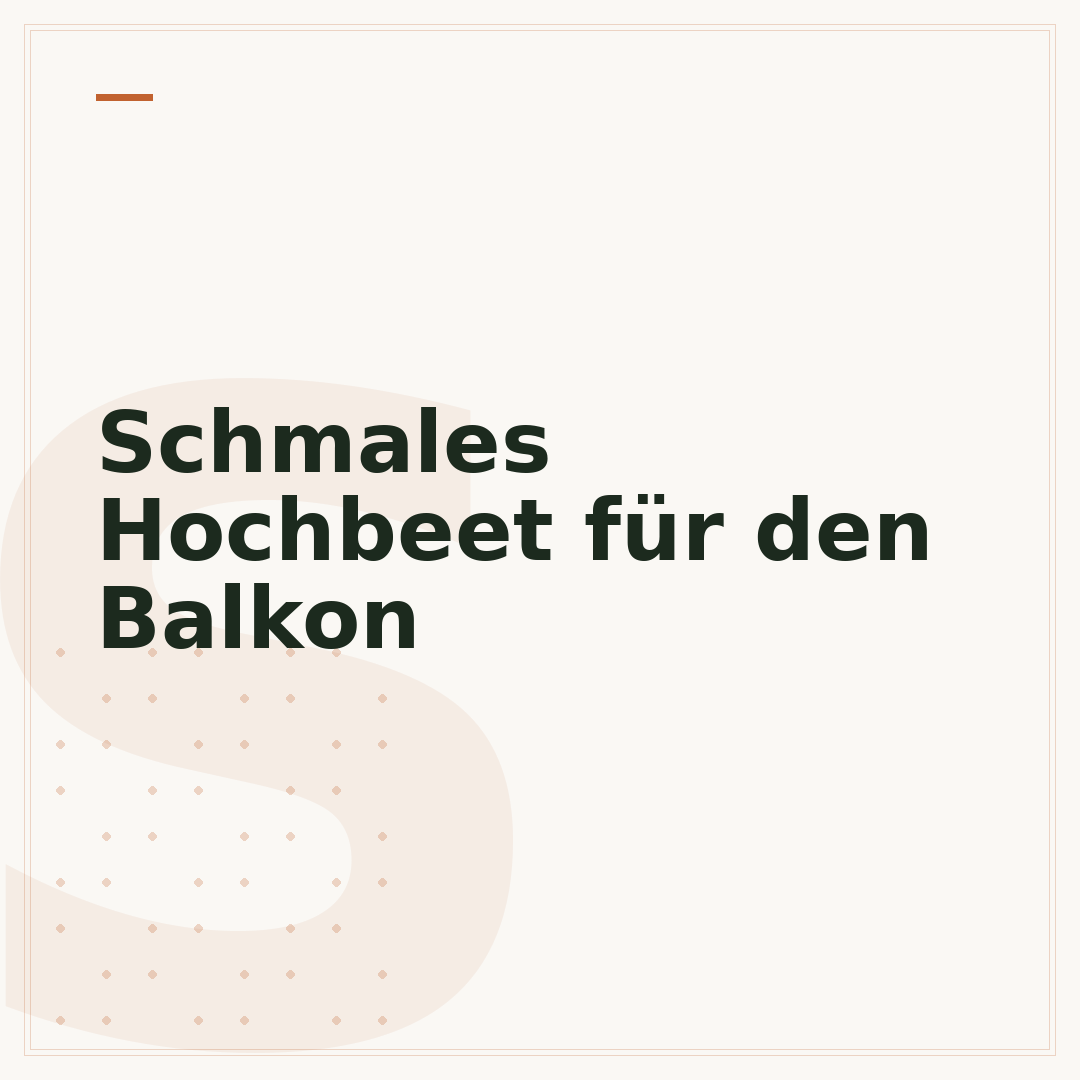 Schmales Hochbeet für den Balkon