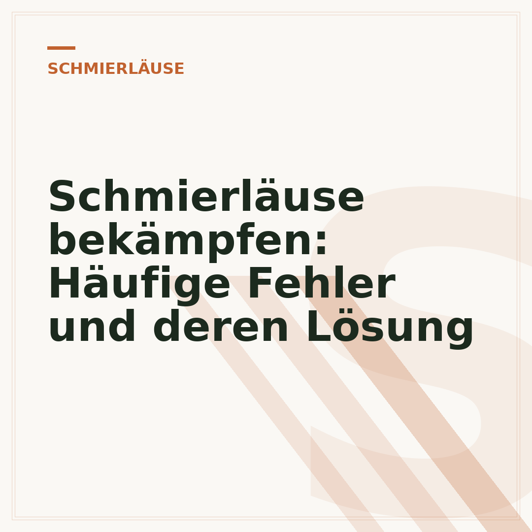 Schmierläuse bekämpfen: Häufige Fehler und deren Lösung