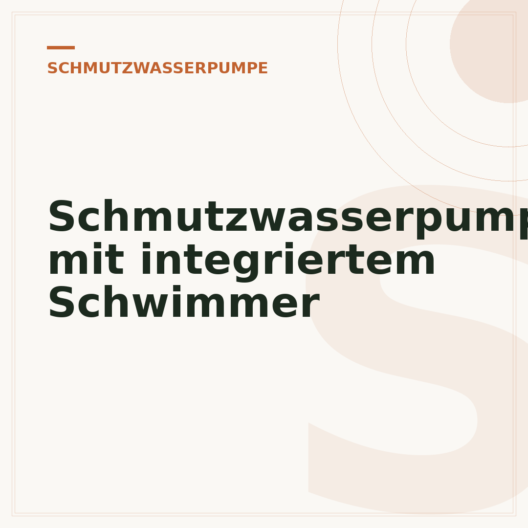 Schmutzwasserpumpe mit integriertem Schwimmer