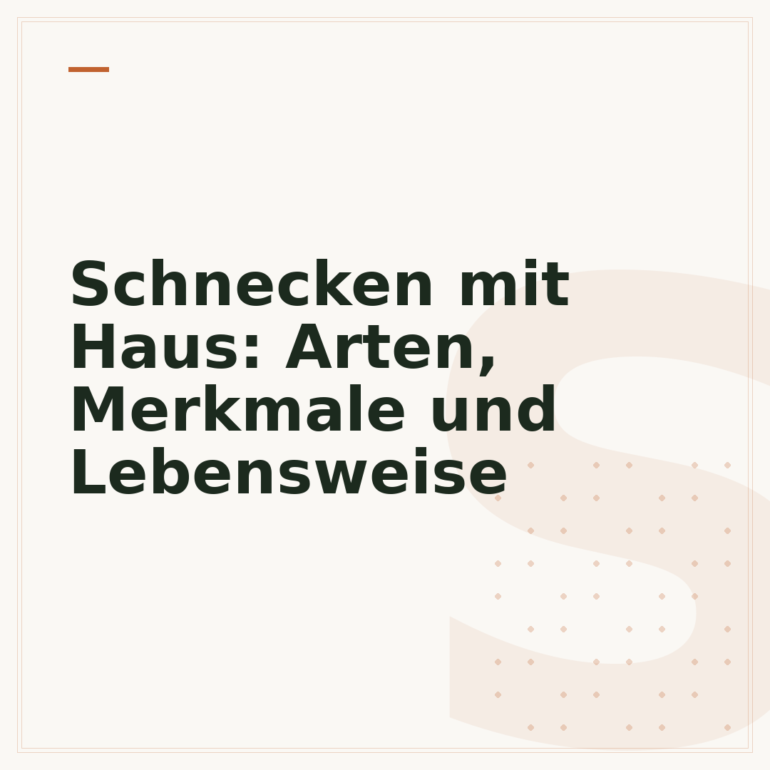 Schnecken mit Haus: Arten, Merkmale und Lebensweise