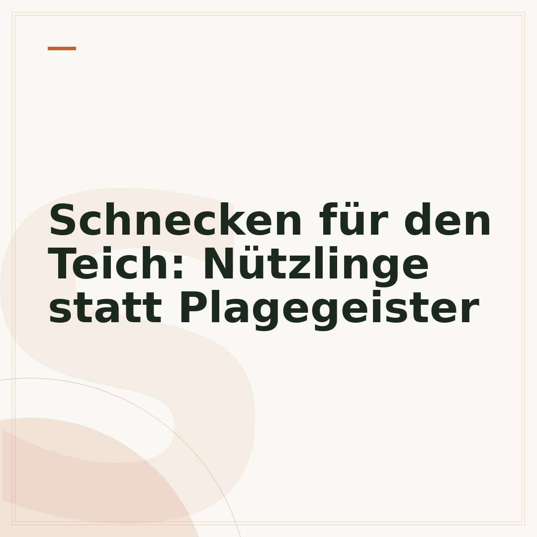 Schnecken für den Teich: Nützlinge statt Plagegeister