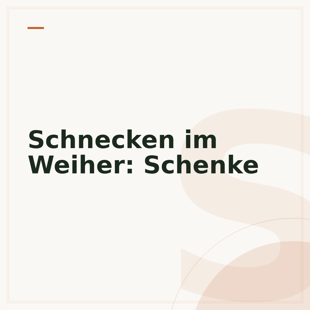 Schnecken im Weiher: Schenke